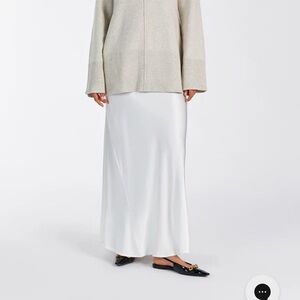 Dissh White Satin Skirt